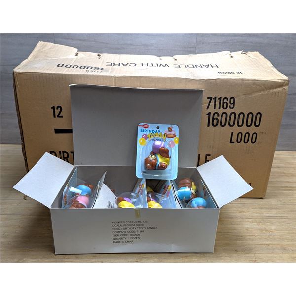 Betty Crocker Birthday Teddy Candles - Lot of 144 (1 Case) |LBD
