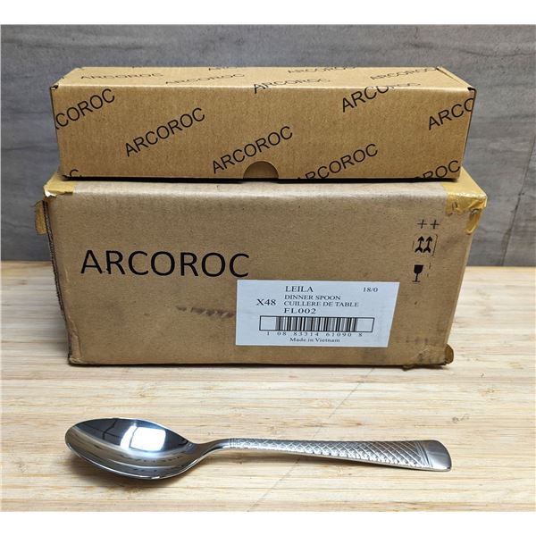 Leila 8-1/4'' Dinner Spoons, Arcoroc FL002 - Lot of 48 |L7R-2