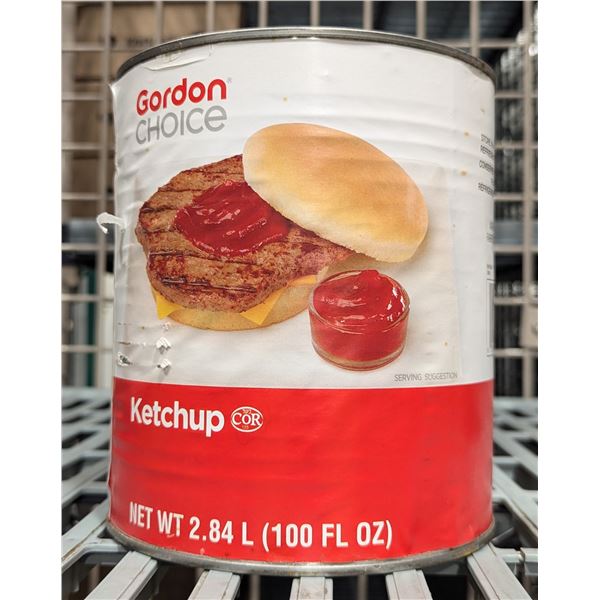 Gordon Choice Ketchup 2.84L - Lot of 6 |Can Rack 10