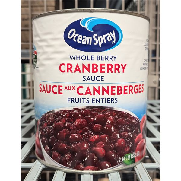 Ocean Spray Cranberry Sauce 2.84L - Lot of 2 |Can Rack 17