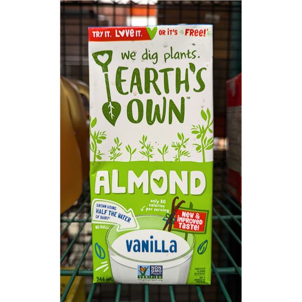 Earth's Own Almond Vanilla 946mL - Lot of 8 |EC4