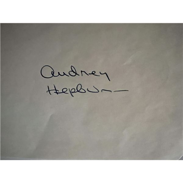 Audrey Hepburn original signature