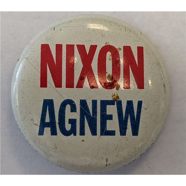 Richard Nixon Campaign Pin - "Nixon/Agnew"