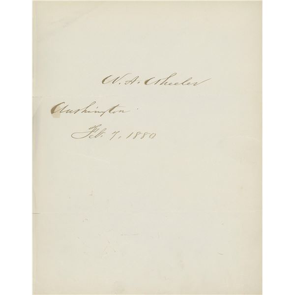 William A. Wheeler signature cut