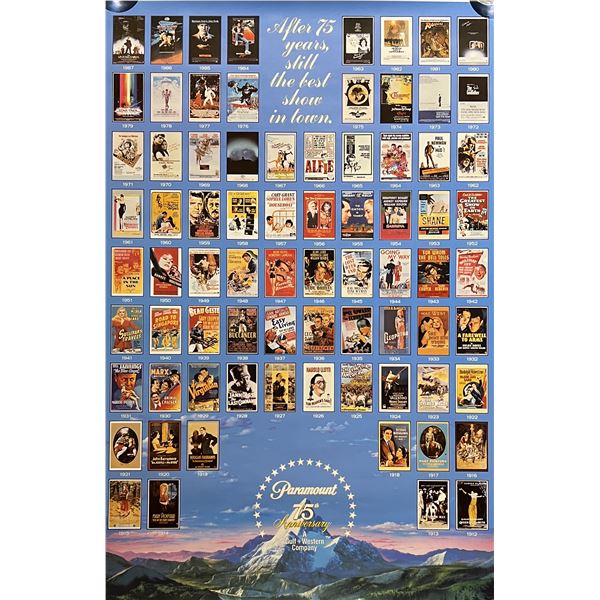 Rare Paramount Pictures 75 anniversary Original Poster