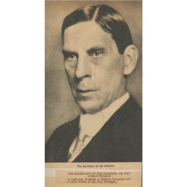 Ray Lyman Wilbur Sec of State photo