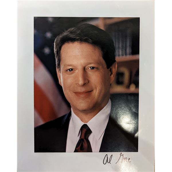 Al Gore Photo. Printed Signature