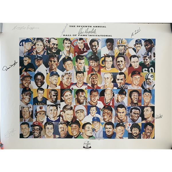 1993 Don Drysdale Hall Of Fame Invitational signed poster