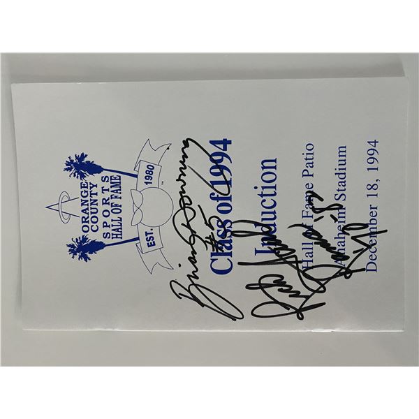 Brian Downing and Rich Saul signed Orange County HOF program