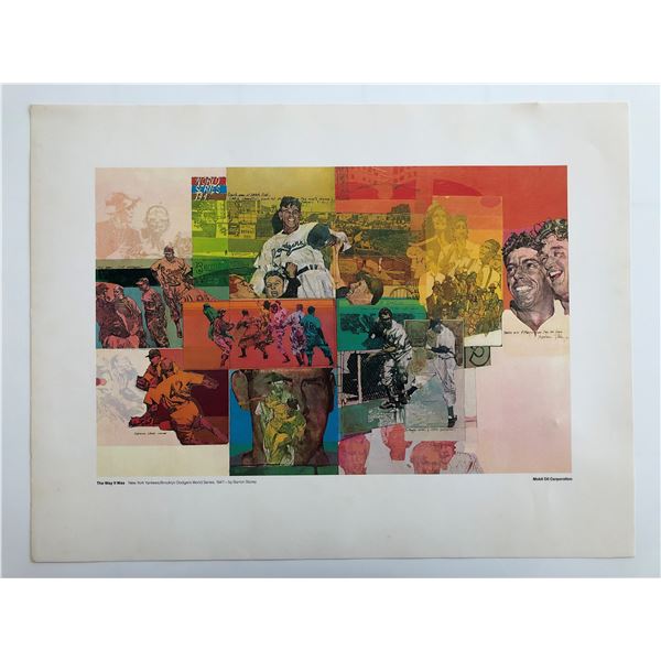 The Way It Was Art Series. New York Yankees - Brooklyn Dodgers World Series, 1947 Print by Barron St