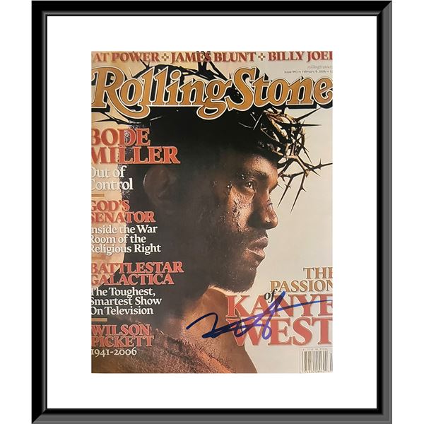 Kanye West signed Rolling Stone Magazine cover photo