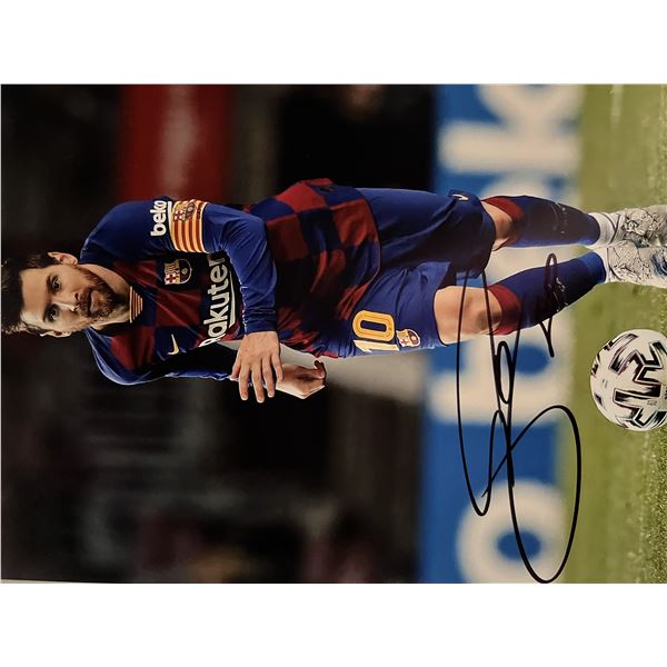 Lionel Messi signed photo