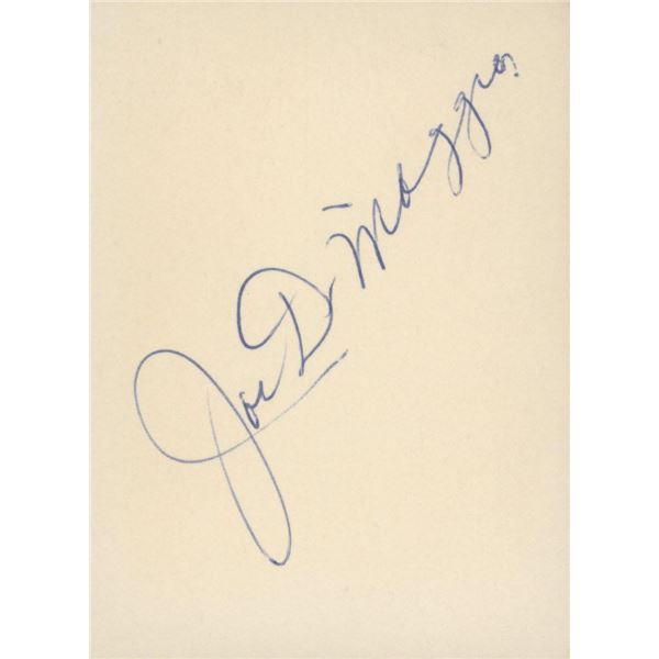 Joe DiMaggio original signature