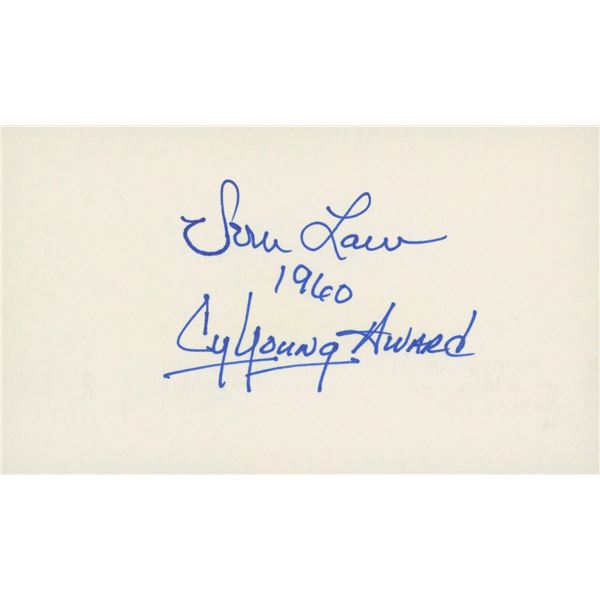 Vern Law original signature