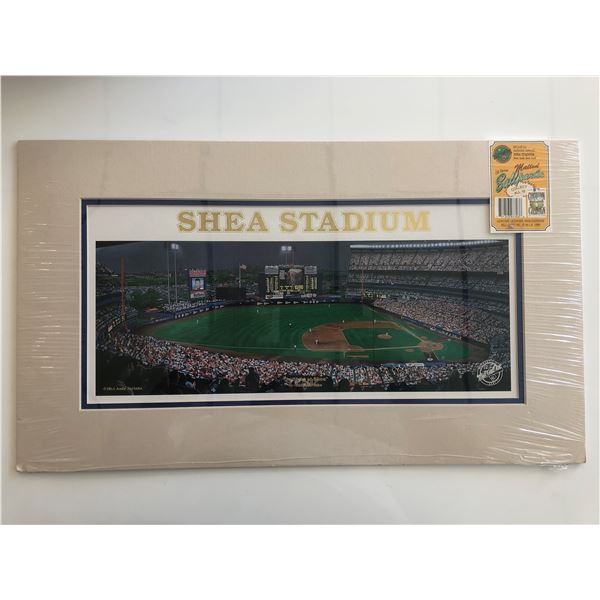 Twilight At Shea Print by Andy Jurinko. Bill Goff Inc. Matted Ballparks Series. 1991