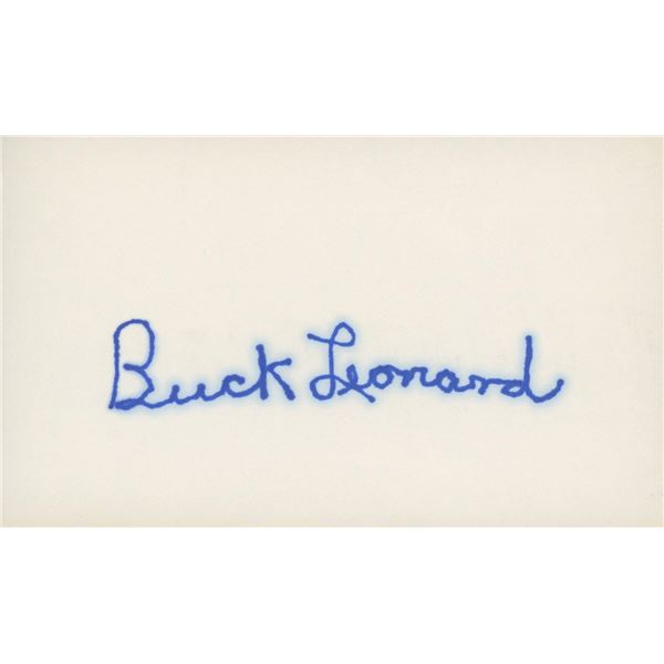 Buck Leonard original signature
