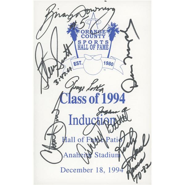 Orange County Sports Hall of Fame 1994 signed flyer