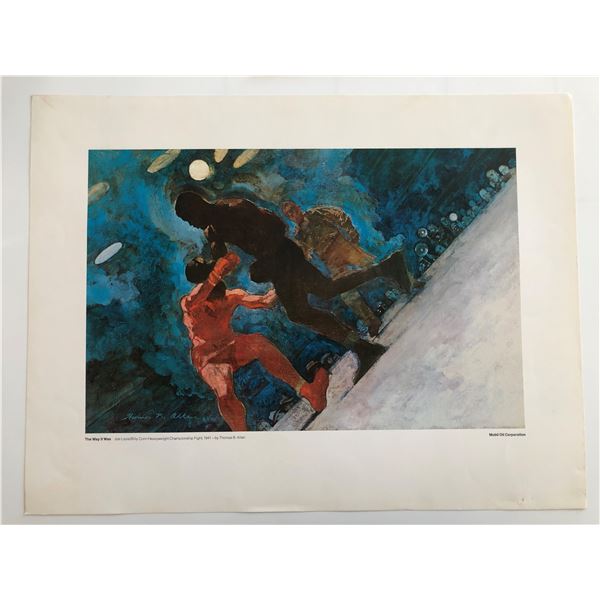 The Way It Was Art Series. Joe Louis - Billy Conn Heavyweight Championship Fight, 1941 Print by Thom