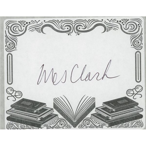 Wes Clark signed bookplate