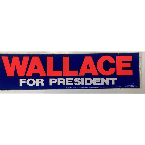 Governor of Alabama George Wallace bumper sticker