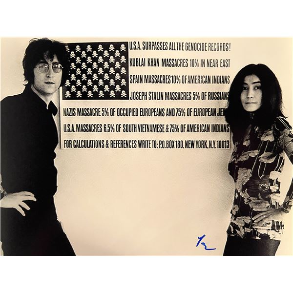Yoko Ono signed photo