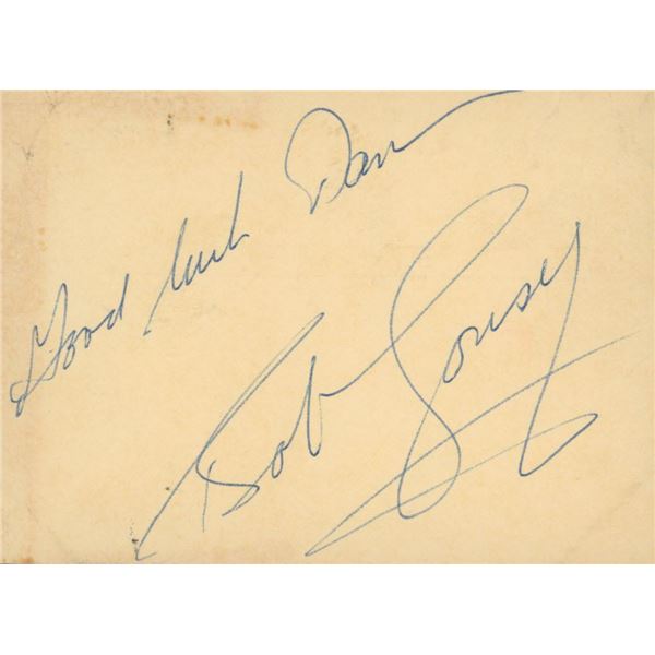 Bob Cousy original signature