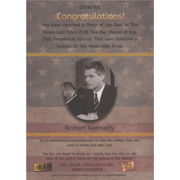 Bobby Kennedy newspaper relic