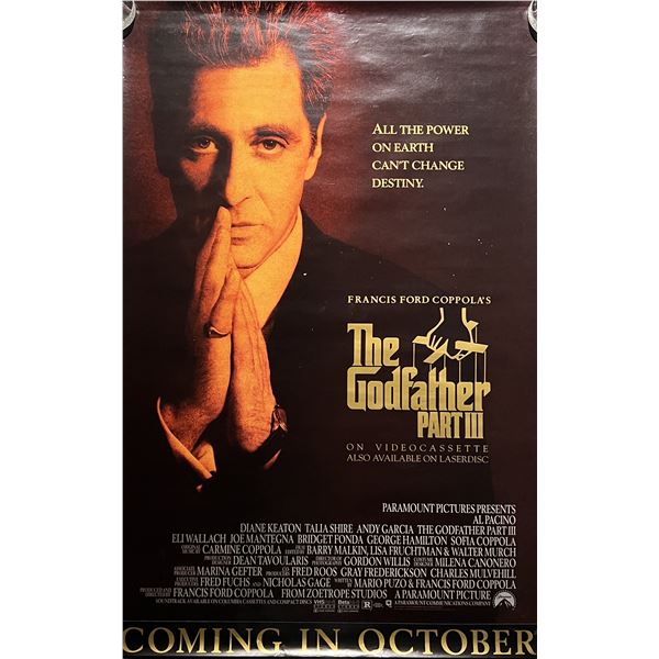 The Godfather Part III 1990 original teaser movie poster