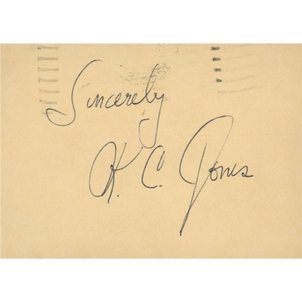 KC Jones original signature