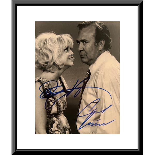 Laugh In Carl Reiner and Goldie Hawn signed photo