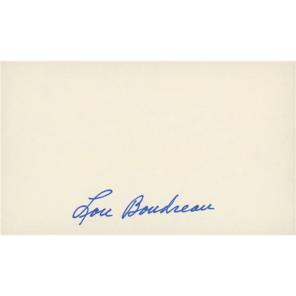 Lou Boudreau original signature