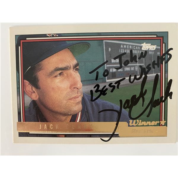 Jack Clark signed baseball card