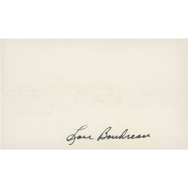 Lou Boudreau original signature