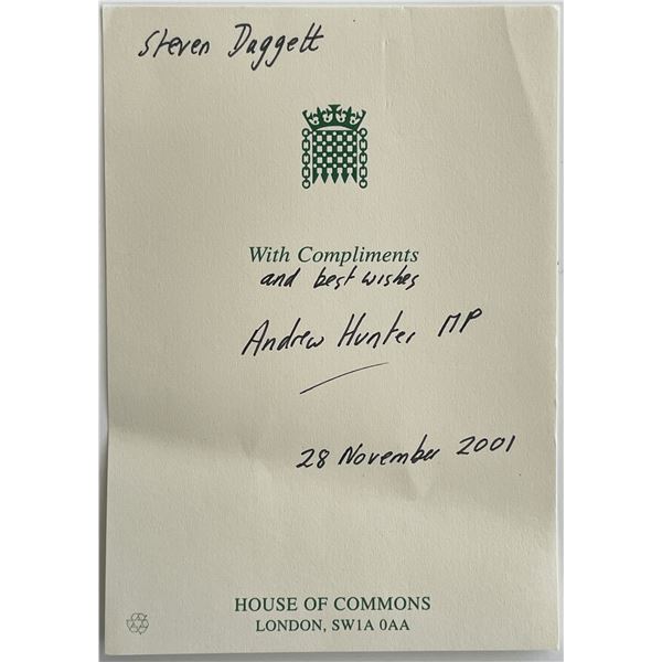 Steven Dagget signed note