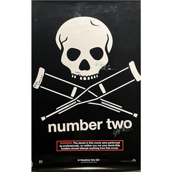 Jackass II cast signed movie poster autographed by Steve-O