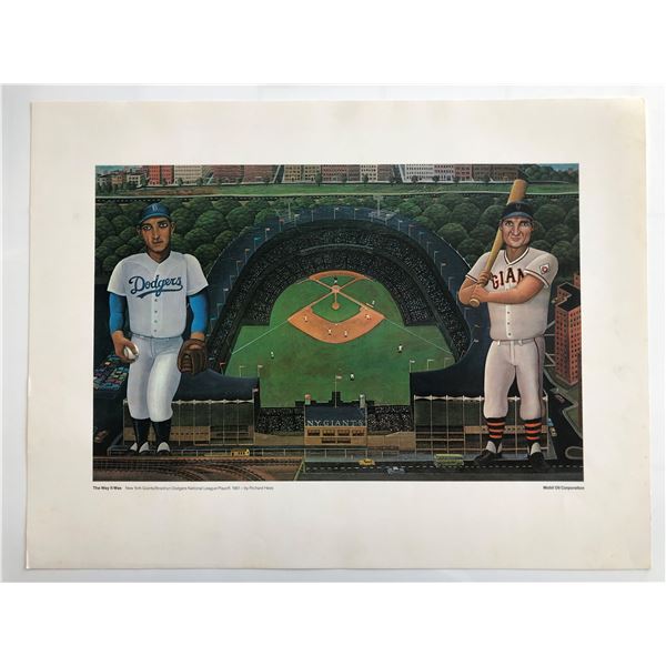 The Way It Was Art Series. New York Giants - Brooklyn Dodgers National League Playoff, 1951 Print by