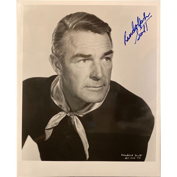 Randolph Scott signed photo