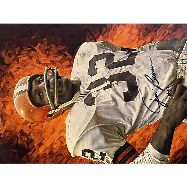 Jim Brown signed photo