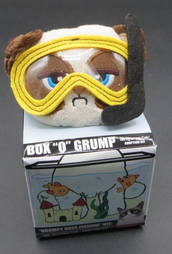 New Plush Grumpy Cat Box O Grump Plush - Grumpy Goes Fishing
