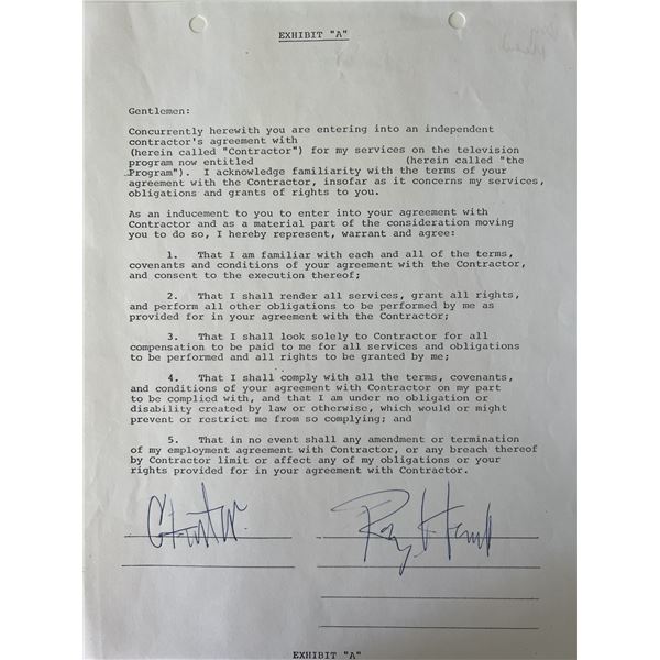 Roy Head signed contract