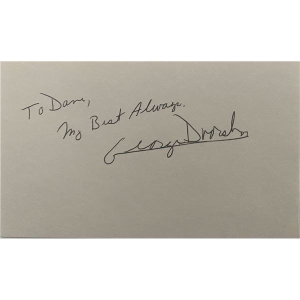 Actor George Dvorsky original signature