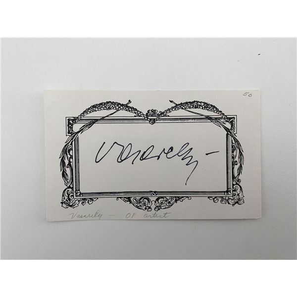 Victor Vasarely original signature