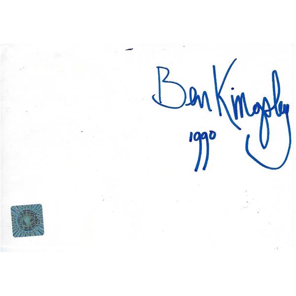Ben Kingsley signed photo card