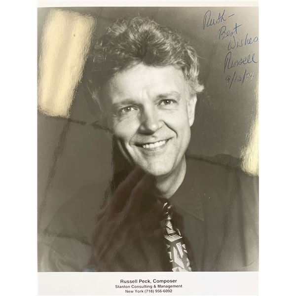 Composer Russell Peck signed photo
