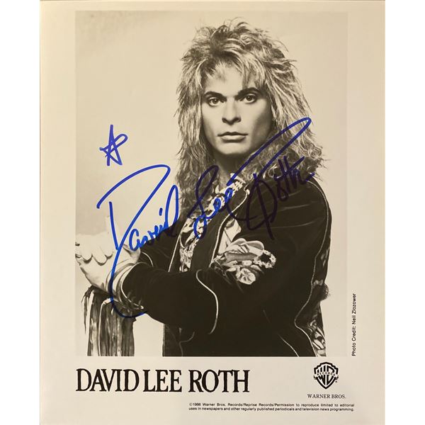 David Lee Roth signed photo