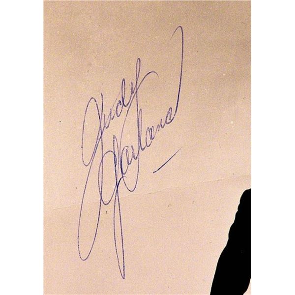 Judy Garland signed portrait photo