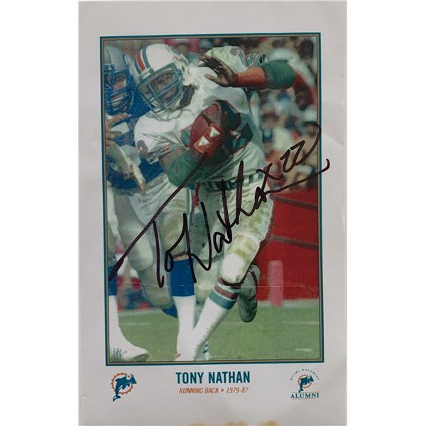 Tony Nathan signed photo