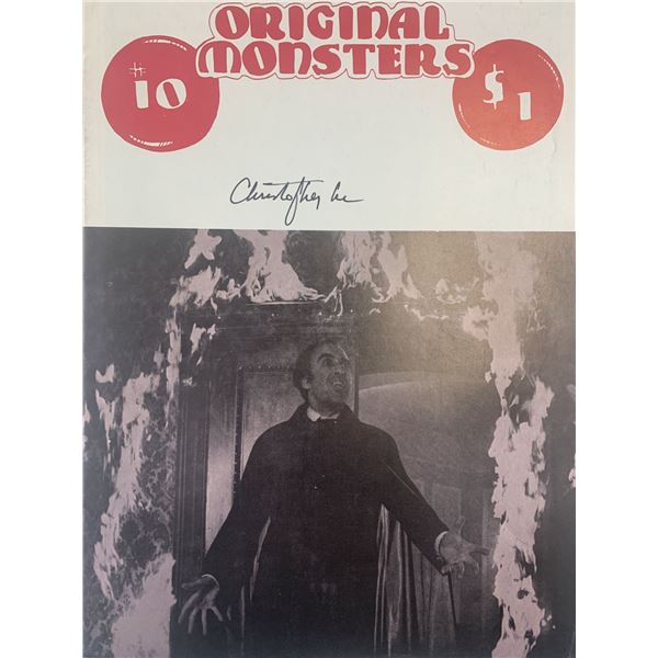 Christopher Lee signed Original Monsters magazine