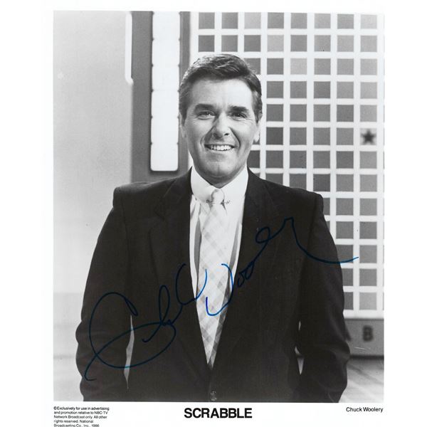Scrabble Chuck Woolery signed photo