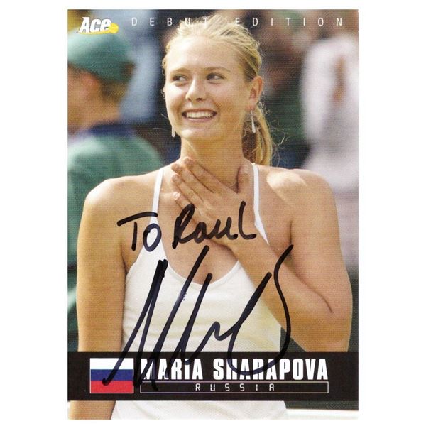 Maria Sharapova signed trading card